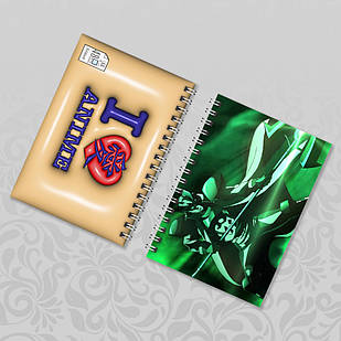 Блокнот Аніме А6 на пружині в клітинку Akame ga Kill! / Убивця Акаме 48 аркушів 004