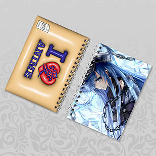 Блокнот Аніме А6 на пружині в клітинку Akame ga Kill! / Убивця Акаме 48 аркушів 006