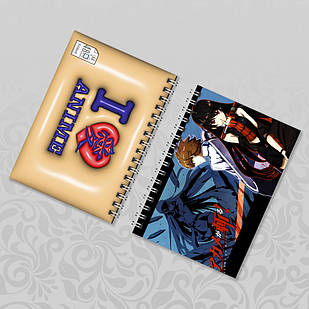Блокнот Аніме А6 на пружині в клітинку Akame ga Kill! / Убивця Акаме 48 аркушів 017