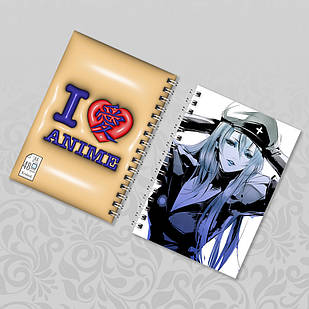 Блокнот Аніме А6 на пружині в клітинку Akame ga Kill! / Убивця Акаме 48 аркушів 019