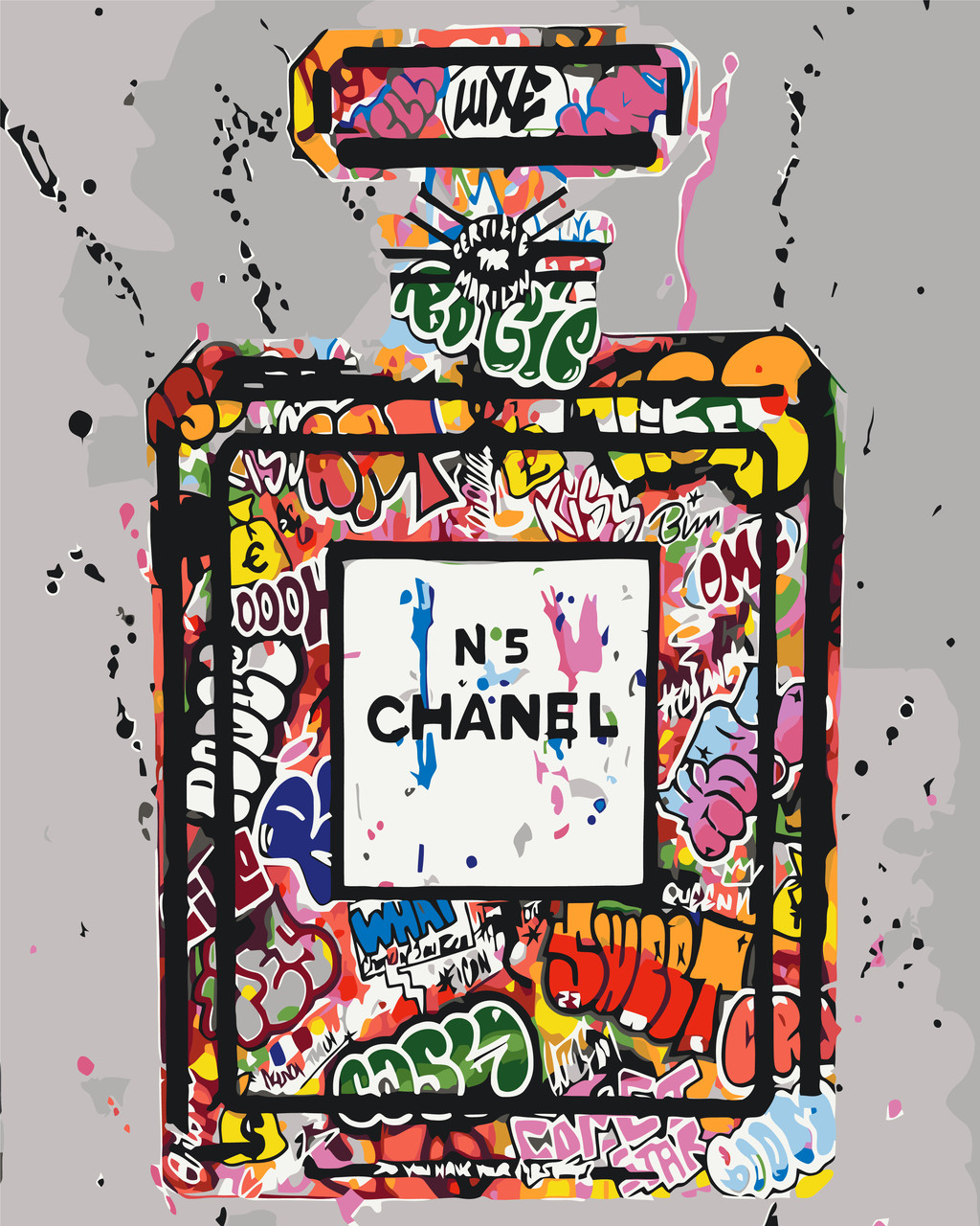 Картина за номерами Chanel №5 арт (Шанель номер 5) 40*50 см Орігамі LW 3476, фото 1