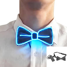 Метелик RESTEQ зі світлодіодним підсвічуванням синій — світловий LED метелик для вечірок, свят і виступів, фото 2