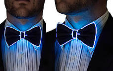 Метелик RESTEQ зі світлодіодним підсвічуванням синій — світловий LED метелик для вечірок, свят і виступів, фото 3