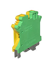 Клема "PE" КНГз-UK-USLKG-6 37А 0.2-6мм2 гвинтова жовто-зелена DIN-рейку без маркера Ny95505501