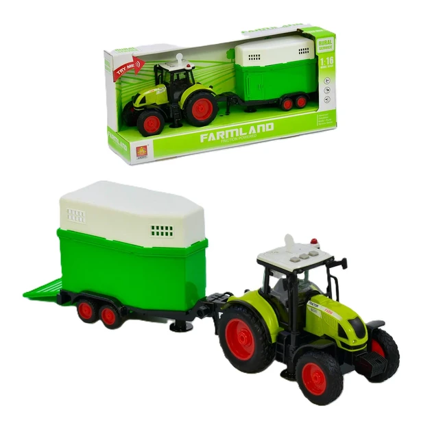 Трактор з причепом WY 900 J  інерція, звук, світло, в коробці, фото 1