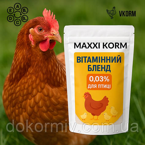 Вітамінний комплекс 0,03% для курей-несучок MAXXI KORM – для підвищення несучості та імунітету, фото 1