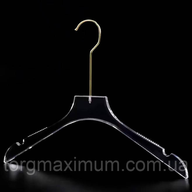 Плічка прозорі з високим гачком 44 (см), фото 1