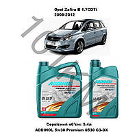 Комплект оливи в двигун Opel Zafira B 1.7 CDTi (2008-2012) Addinol