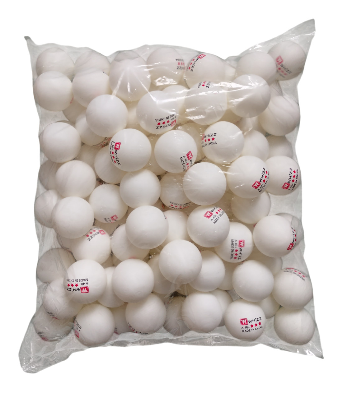 М'ячики для настільного тенісу 100 шт. тренувальні ABS 40+ мм  три зірки ITTF, фото 1