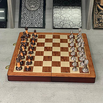 Шахи дерев'яні 44,5×22 см, з акриловими фігурами, арт 198005, чудовий подарунок