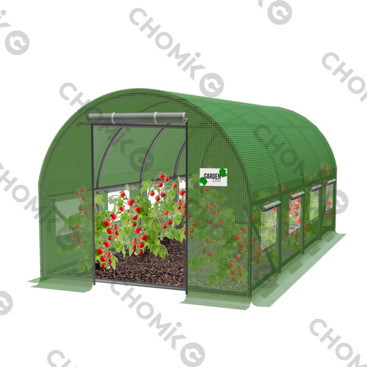 Теплиця парник Garden Line 4 сегментна зелена 4 х 2,5 х 2 М *5606