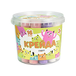 Крейда Велика кругла 16 штук | Різнокольоровий