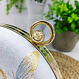 Жіноча вечірня сумочка з шовковою вишивкою в стилі ханьфу Біла з блакитним, фото 3