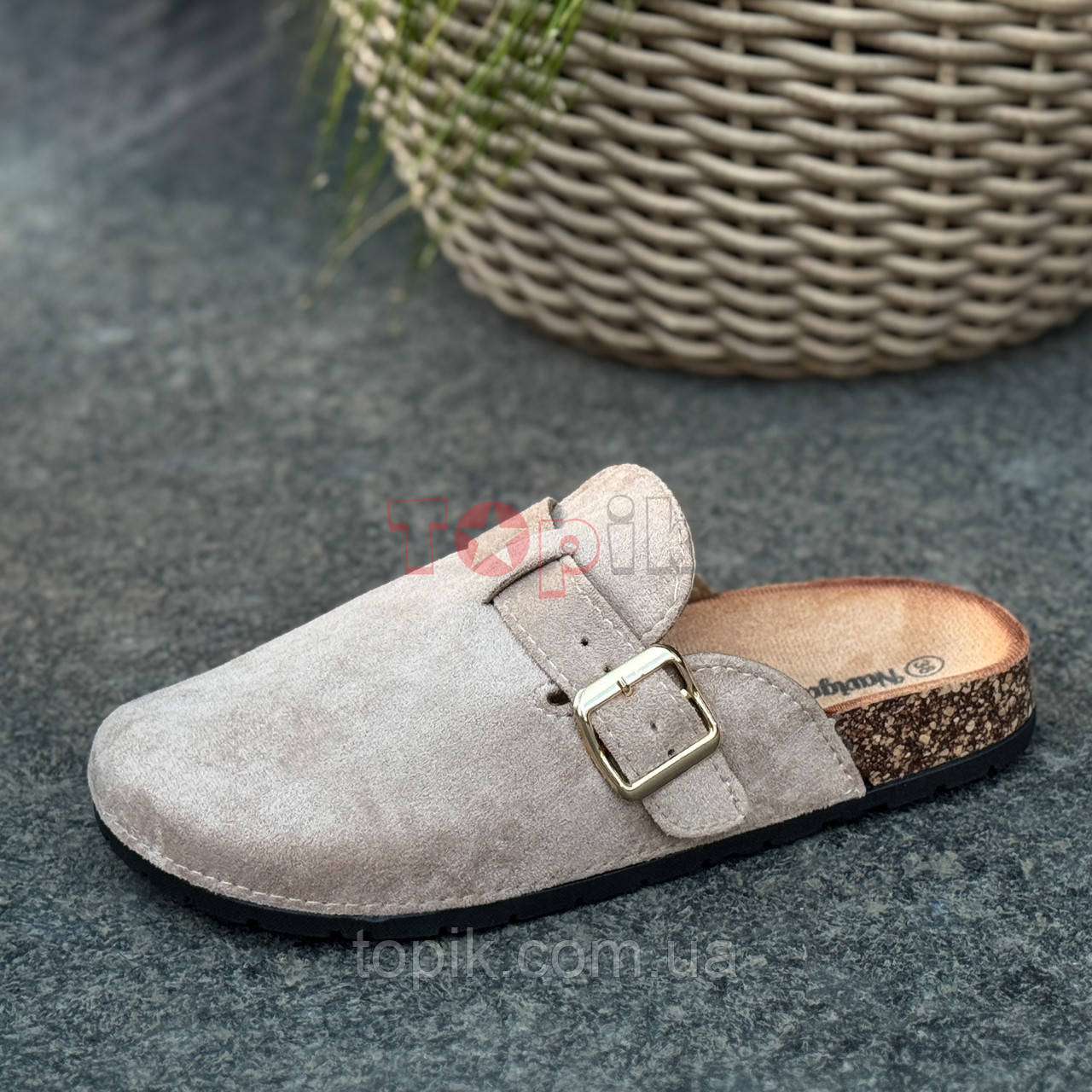 Тільки 38р і 40р! Шльопанці жіночі сабо бежеві Шлепанцы женские сабо бежевые (Код: 3567)