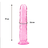 Фалоімітатор реаліст на присосці 17 см Рожевий, вагінальний стимулятор мастурбатор, інтимні іграшки для жінок, фото 3