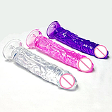 Фалоімітатор реаліст на присосці 17 см Рожевий, вагінальний стимулятор мастурбатор, інтимні іграшки для жінок, фото 7