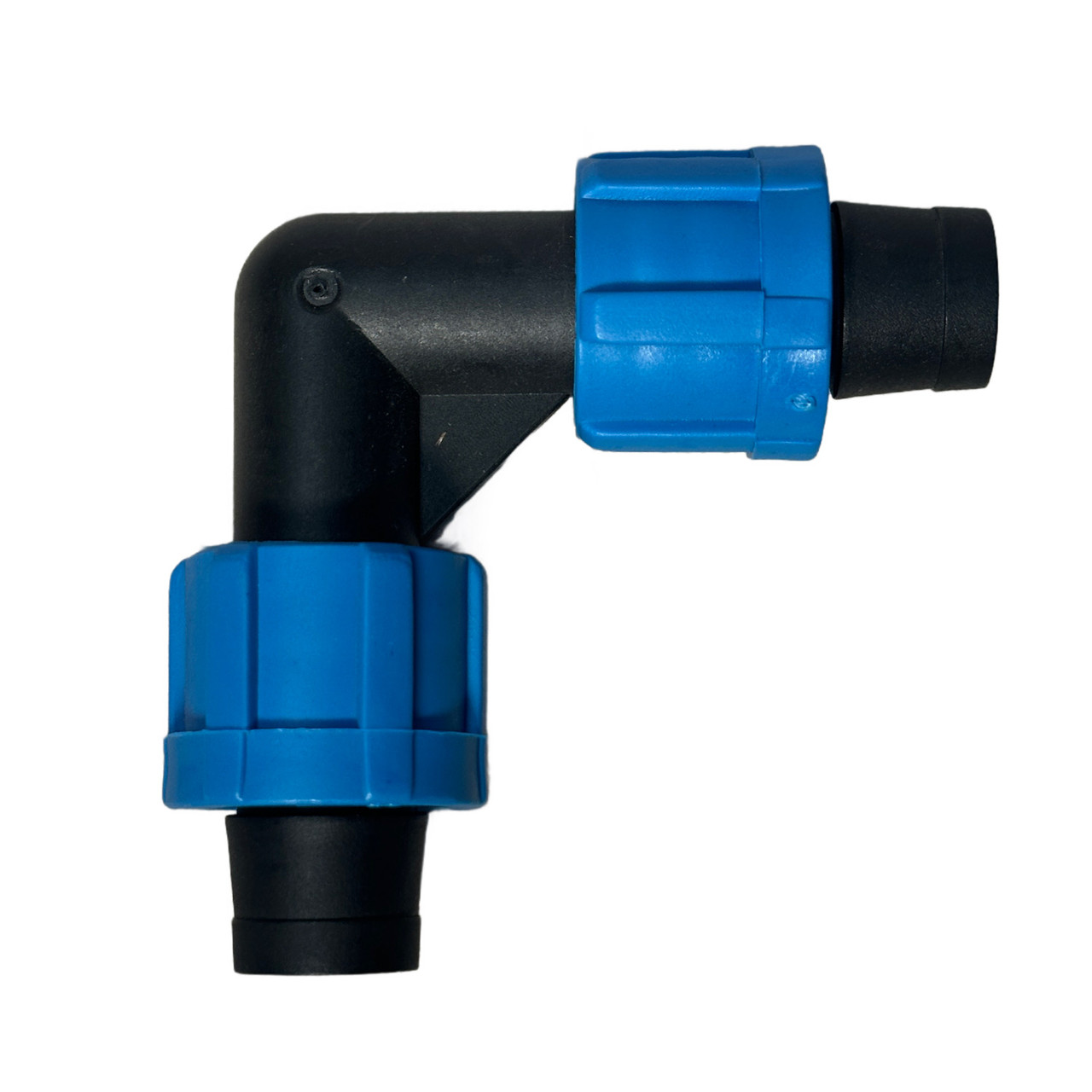 Коліно ( куточок) затискне для крапельної стрічки., фото 1