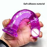 Фалоімітатор реаліст на присосці 17 см Рожевий, вагінальний стимулятор мастурбатор, інтимні іграшки для жінок, фото 8