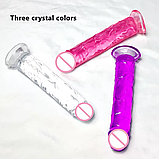 Фалоімітатор реаліст на присосці 17 см Рожевий, вагінальний стимулятор мастурбатор, інтимні іграшки для жінок, фото 9