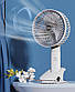 USB-вентилятор з прищіпкою / Портативний вентилятор / Акумуляторний дорожній вентилятор, фото 5