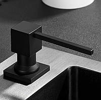 Встроенный дозатор для моющего средства Черный матовый Врезной дозатор для мытья посуды для раковины