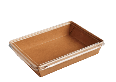 Контейнер паперовий з кришкою (215*150*48мм)(50шт)