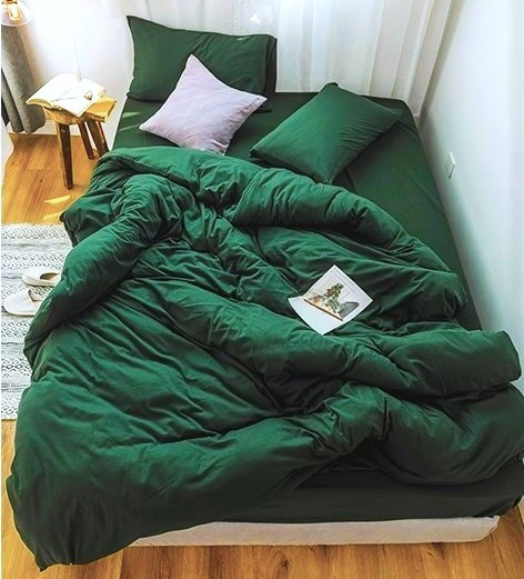 Комплект Євро Washed Cotton варена бавовна Smaragd Moonlight