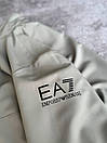 Костюм спортивний чоловічий сірий весна-осінь з капюшоном EA7, фото 2