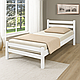 Ліжко односпальне дерев'яне Еко 80-200 см (біле), фото 2
