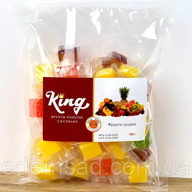 Мармелад із фруктів (асорті) King 500 г, без барвників