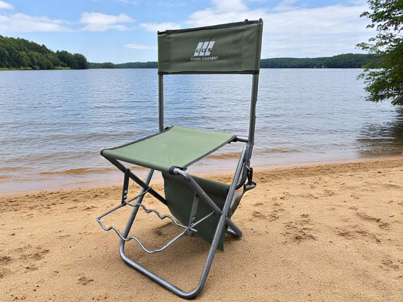 Стілець EOS YD06Y08 зі спинкою та тримачем вудок, фото 1