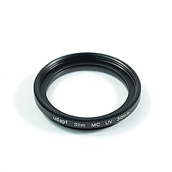 Захисне низькопрофільне скло для ПНБ (від умамків та пилу) з різьбою 30мм