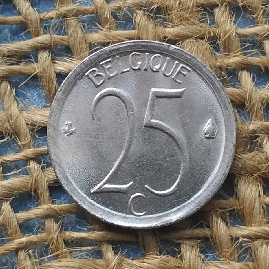 25 сантимiв 1968 року. Бельгiя