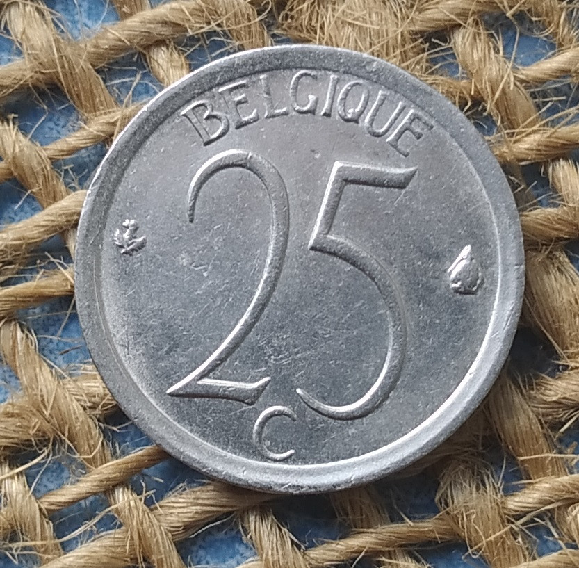 25 сантимiв 1966 року. Бельгiя