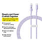 Кабель Type-C на Type-C Baseus Gem Fast Charging Data Cable (1m, 100W, 5A, 480 Mbps). Purple, фото 5