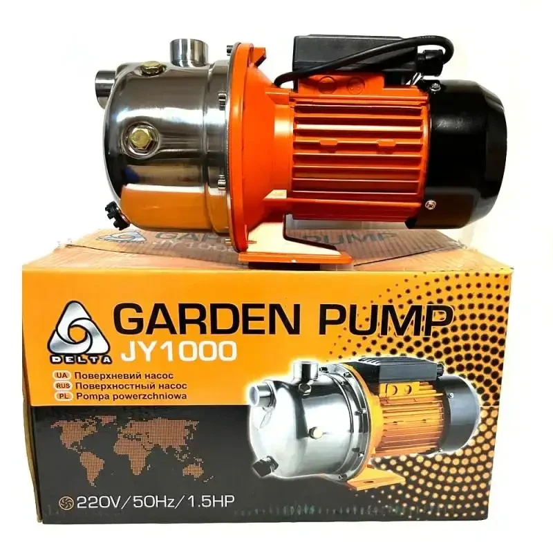 Поверхневий насос для чистої води Delta JY 1000 1,1 kw. корпус нерж. 50 л/м Польща. Гарантія 2 роки