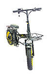 Електровелосипед складний  Fatbike Tesla 20" (1200W 48V 25Ah) з корзиною, фото 5
