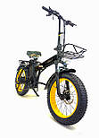 Електровелосипед складний  Fatbike Tesla 20" (1200W 48V 25Ah) з корзиною, фото 7