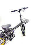 Електровелосипед складний  Fatbike Tesla 20" (1200W 48V 25Ah) з корзиною, фото 9