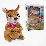 Інтерактивна іграшка M 17061 (48) “Кенгуру”, висота: 30 см, пісні англійською мовою, на батарейках, рухає головою, магнітні, фото 5