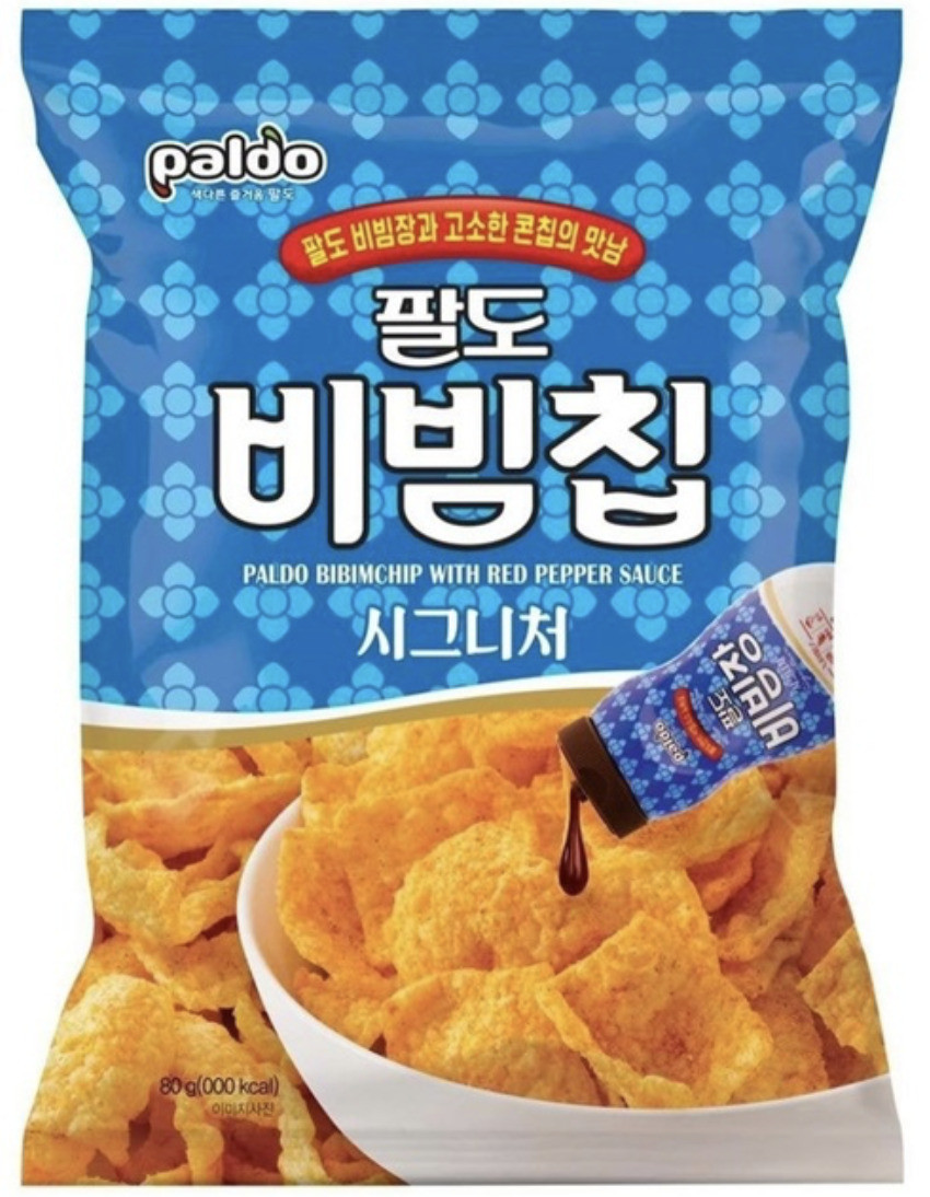 Чіпси кукурудзяні Bibimchips  Paldo 80г, фото 1