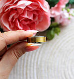 Чоловіча сталева каблучка шириною 8 мм із матовим золотим стилем
, розмір 21, фото 2