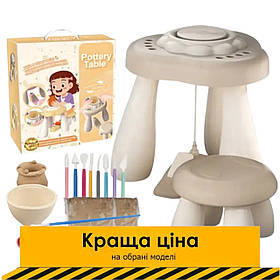 Майстер гончарства (столик, стільчик, верстат, глина, фарби, пензлики, інструменти, фартух, у коробці) 8821 Акція до 25.05