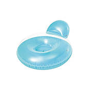 Надувне крісло для відпочинку Intex 58889 (137х122 см) Блакитне