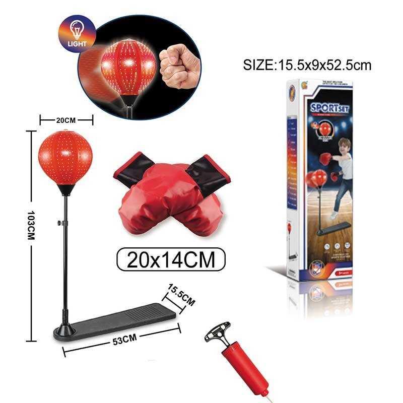 Боксерський набір ZG 270-468 (24) макс. висота 103см, рукавички, діаметр груші 20см, в коробці, фото 1