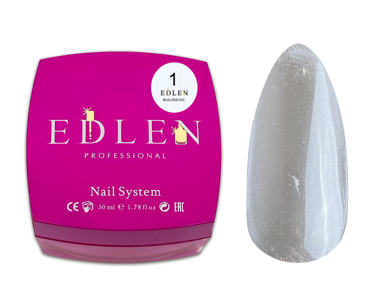 Універсальний гель Edlen Builder gel №01, 50 мл, фото 1
