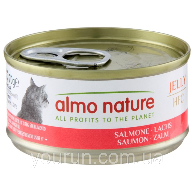 Альмо Nature (Альмо Натюр) HFC Cat Jelly - консерва для котів шматочки в желе (лосось), фото 1