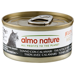 Альмо Nature (Альмо Натюр) HFC Cat Jelly - консерва для котів шматочки в желе (тунець з кальмарами))