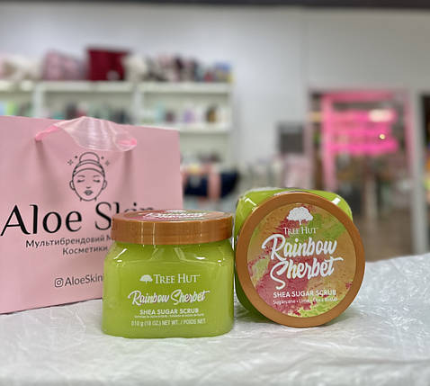 Скраб для тіла Tree Hut  Rainbow Sherbet Shea Sugar Scrub 510г, фото 1