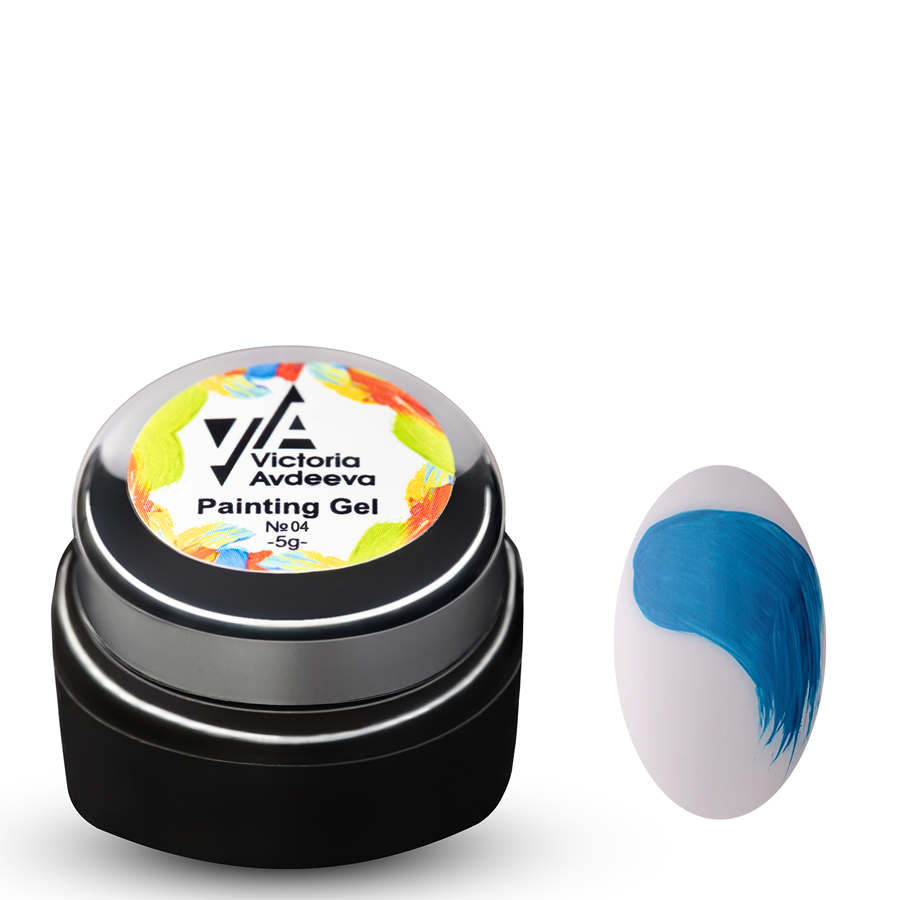 Гель-фарба для стемпінгу та китайського розпису Victoria Avdeeva Painting Gel No04, 5 мл (блакитний), фото 1